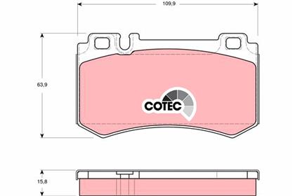 Bremsbelagsatz COTEC hinten Mercedes