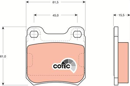 Bremsbelagsatz COTEC hinten