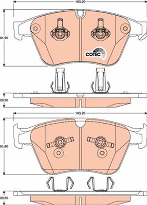 Bremsbelagsatz COTEC vorne Mercedes