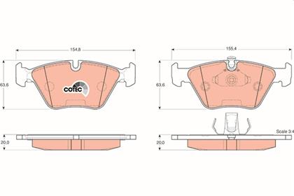 Bremsbelagsatz COTEC vorne BMW