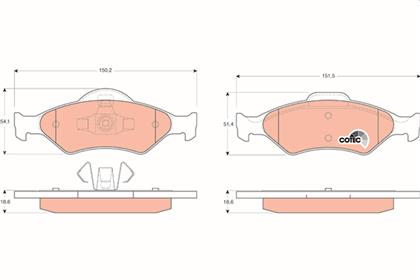 Bremsbelagsatz COTEC vorne