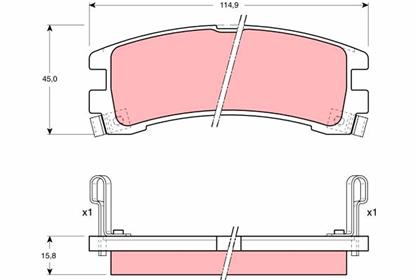 Bremsbelagsatz hinten Nissan