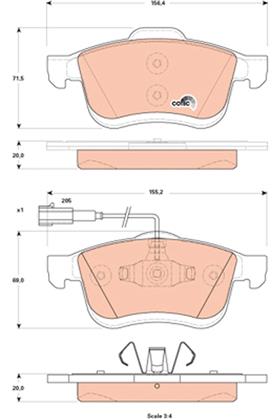 Bremsbelagsatz COTEC vorne