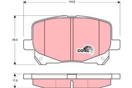 Bremsbelagsatz COTEC vorne Toyota
