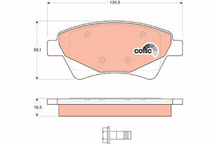 Bremsbelagsatz COTEC vorne Renault