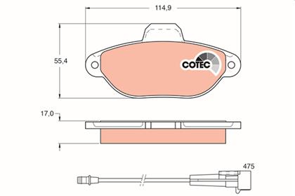 Bremsbelagsatz COTEC vorne