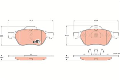 Bremsbelagsatz COTEC vorne Renault