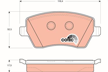 Bremsbelagsatz COTEC vorne