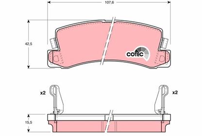 Bremsbelagsatz COTEC hinten