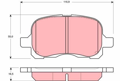 Bremsbelagsatz vorne Toyota