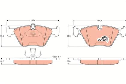 Bremsbelagsatz COTEC vorne BMW