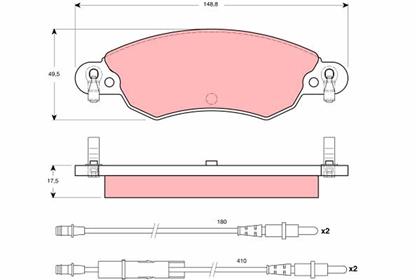 Bremsbelagsatz vorne Citroën