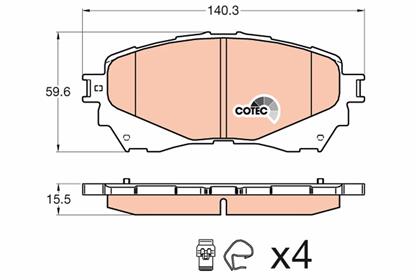 Bremsbelagsatz COTEC vorne Mazda