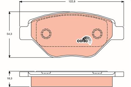 Bremsbelagsatz COTEC vorne Renault