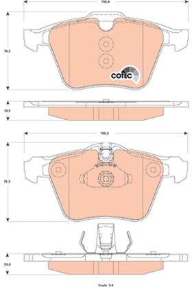 Bremsbelagsatz COTEC vorne Jaguar