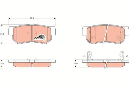 Bremsbelagsatz COTEC hinten