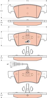 Bremsbelagsatz COTEC hinten VW