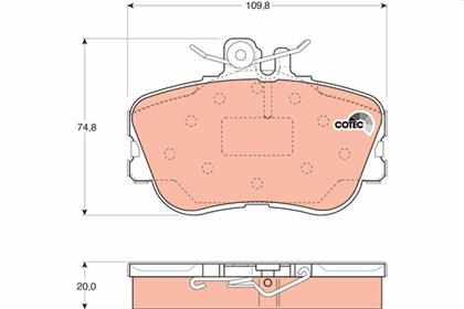 Bremsbelagsatz COTEC vorne Mercedes