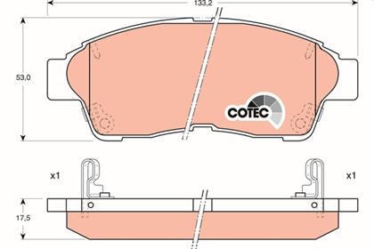 Bremsbelagsatz COTEC vorne Toyota