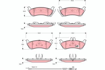Bremsbelagsatz COTEC hinten Mercedes