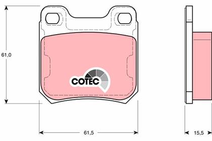 Bremsbelagsatz COTEC hinten