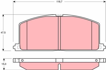 Bremsbelagsatz vorne Toyota