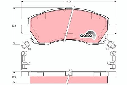 Bremsbelagsatz COTEC vorne Subaru