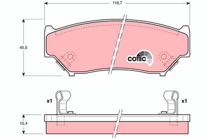 Bremsbelagsatz COTEC vorne