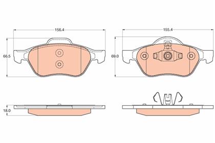 Bremsbelagsatz vorne Renault