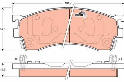 Bremsbelagsatz COTEC vorne Mazda