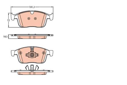 Bremsbelagsatz vorne Volvo