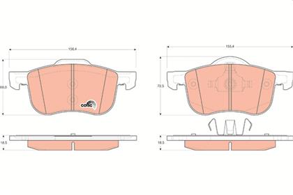 Bremsbelagsatz COTEC vorne Volvo