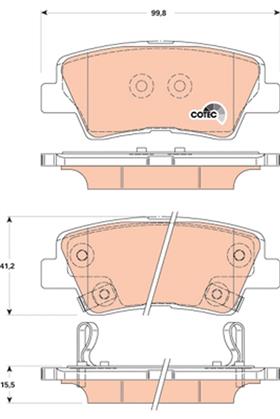 Bremsbelagsatz COTEC hinten