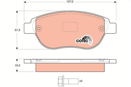Bremsbelagsatz COTEC vorne