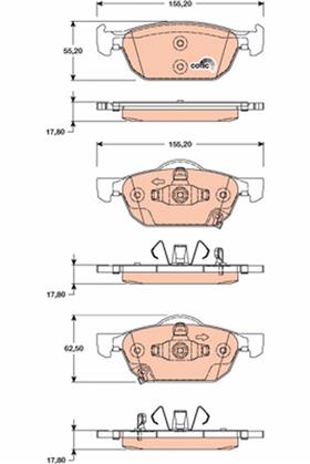 Bremsbelagsatz COTEC vorne Honda