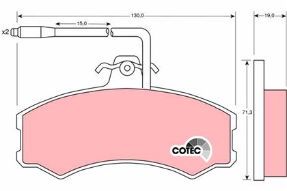Bremsbelagsatz COTEC vorne