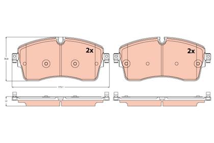 Bremsbelagsatz vorne Land Rover