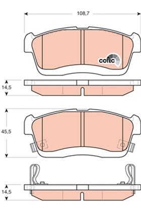 Bremsbelagsatz COTEC vorne