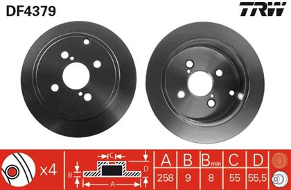 Bremsscheibe hinten Toyota