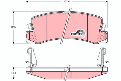 Bremsbelagsatz COTEC hinten