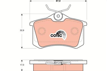 Bremsbelagsatz COTEC hinten