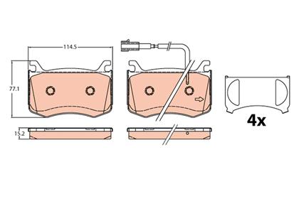 Bremsbelagsatz vorne Alfa