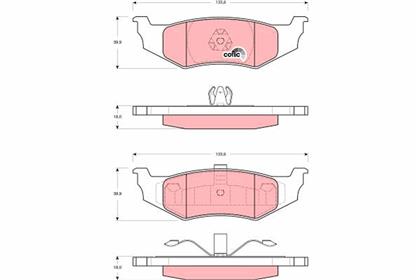 Bremsbelagsatz COTEC hinten