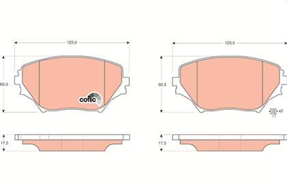 Bremsbelagsatz COTEC vorne Toyota