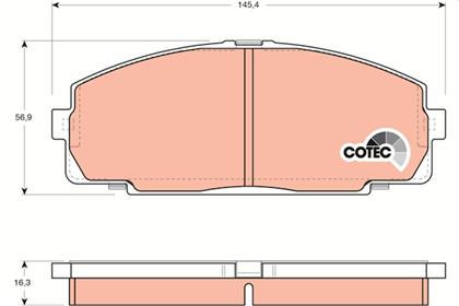 Bremsbelagsatz COTEC vorne Toyota