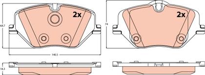 Bremsbelagsatz 18.3mm