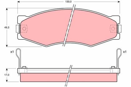 Bremsbelagsatz vorne Nissan