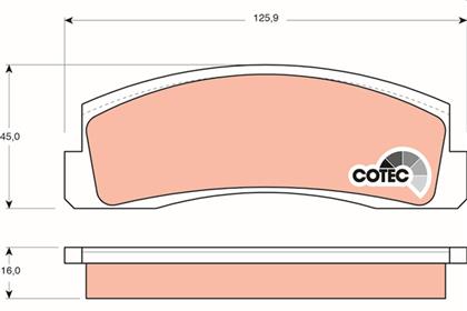 Bremsbelagsatz COTEC vorne