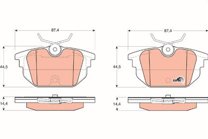 Bremsbelagsatz COTEC hinten