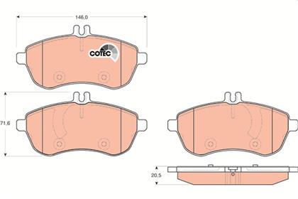Bremsbelagsatz COTEC vorne Mercedes